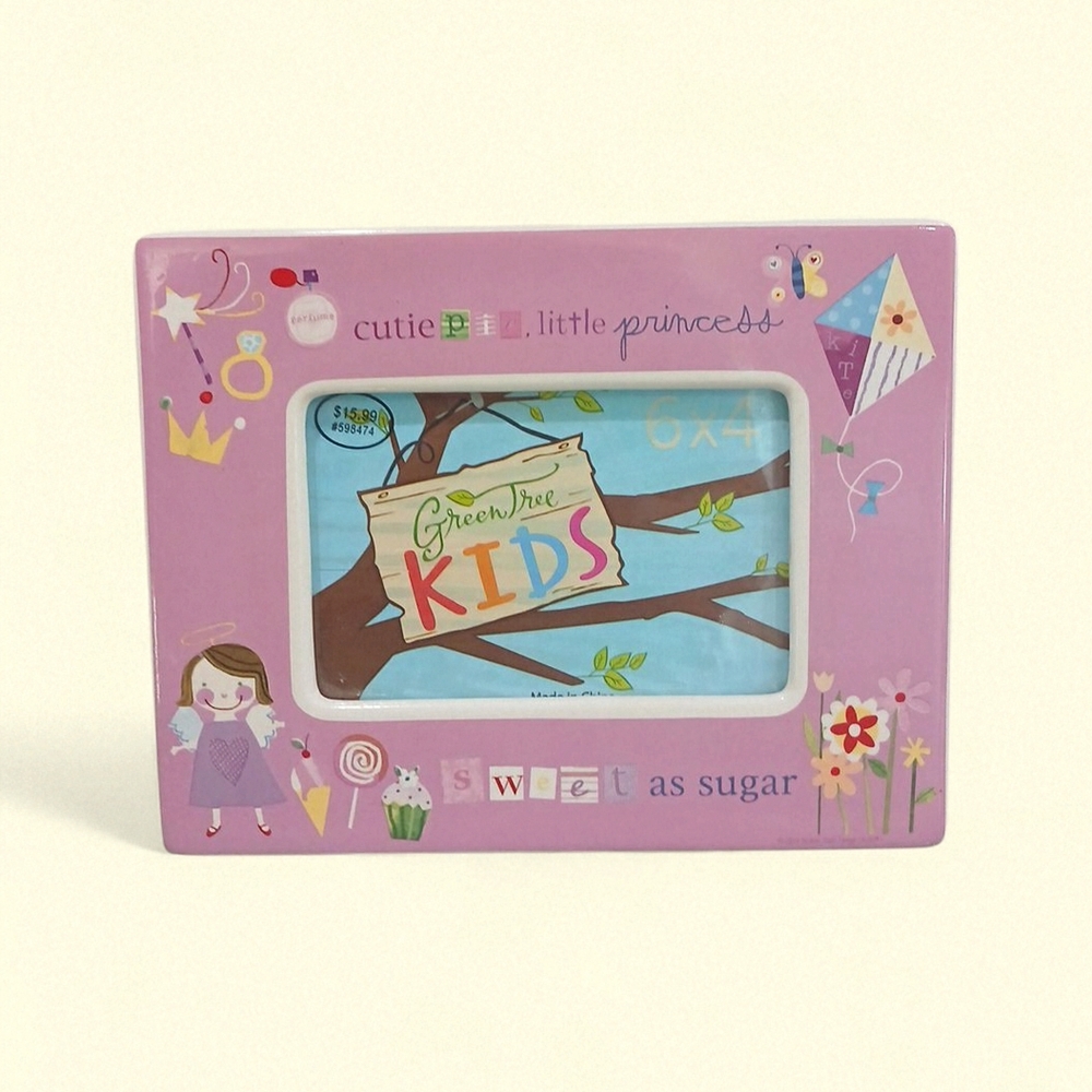 NWT Pink Princess Ceramic kids picture frame,  6x4.